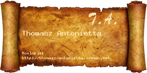 Thomasz Antonietta névjegykártya